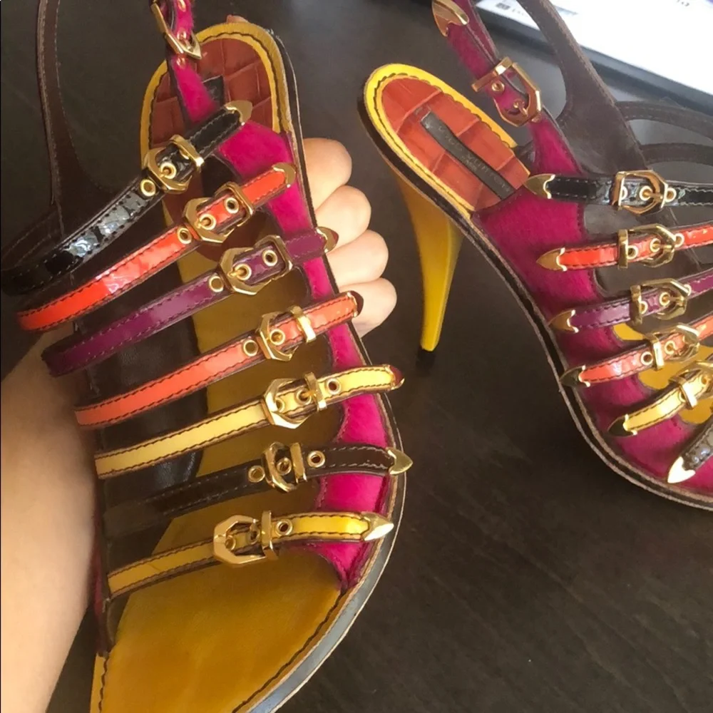 Louis Vuitton multicolor Tupelo Buckle Sandal Heel - Picture 5 of 11